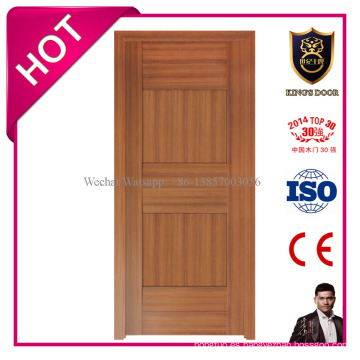 Venta caliente moderna casa diseño puerta MDF PVC madera ras para puertas